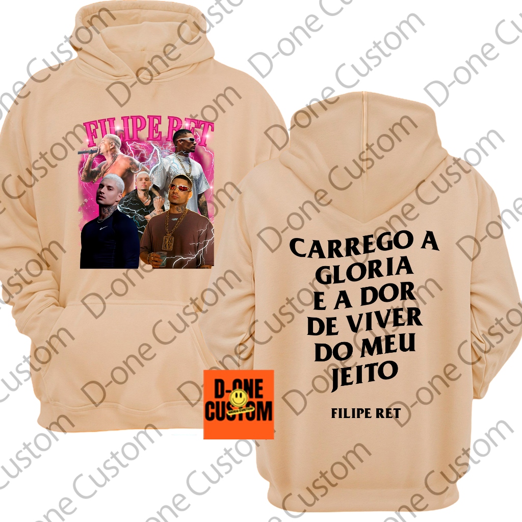 Moletom Blusa de Frio Filipe Ret Carrego A Gloria e a Dor De Viver