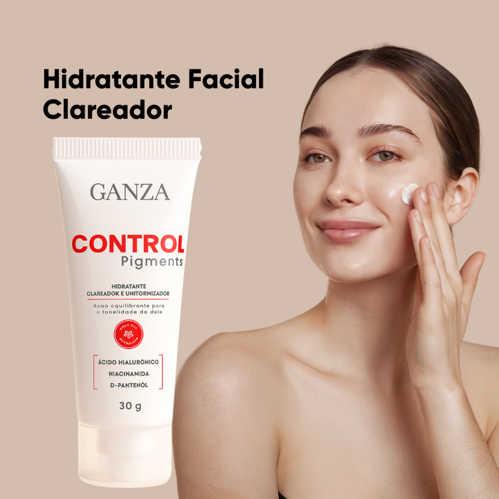 Ganza Control Pigment Hidratante Facial Clarerador e uniformizador 30G ...