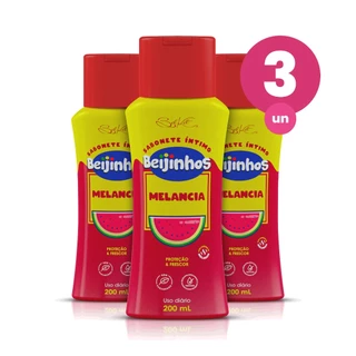 Kit 3 Sabonete Íntimo Beijinhos Proteção Melancia Controle de PH 200ml Belkit em Oferta na Shopee