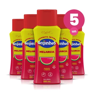 Kit 5 Sabonete Íntimo Beijinhos Proteção Melancia Controle de PH 200ml Belkit em Oferta na Shopee