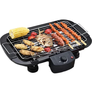 Churrasqueira Elétrica Interior Exterior Sem fumaça Grelhador Portátil Cozinha 110v