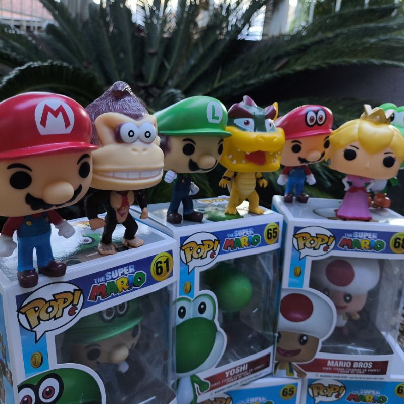 Boneco Funko Mario Bros Luigi Princesa Peach Bowser Toad Donkey Kong ...