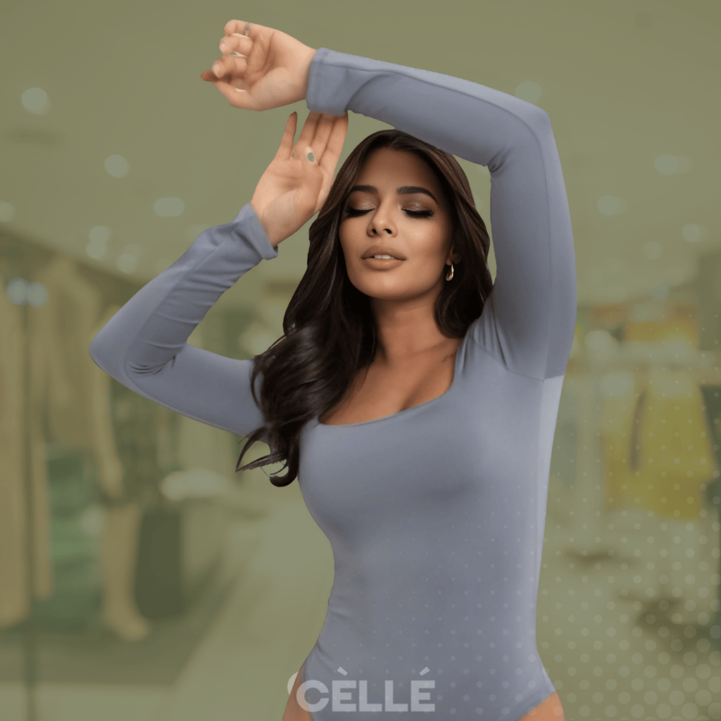 Bory Feminino Blusa de Frio Manga Longa Feminina Body Decote