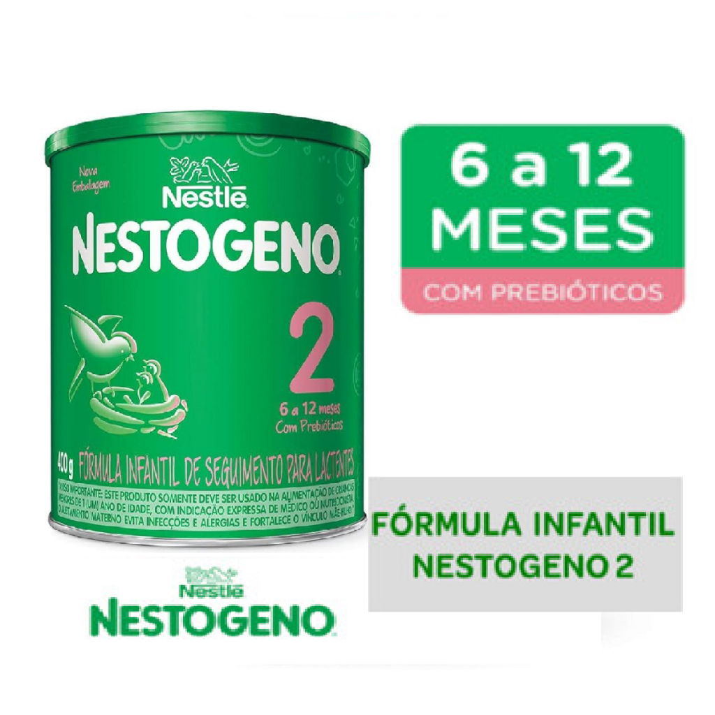Fórmula Infantil Nestogeno 6 a 12 meses (LATA PEQUENA 400G) - Nestlé ...