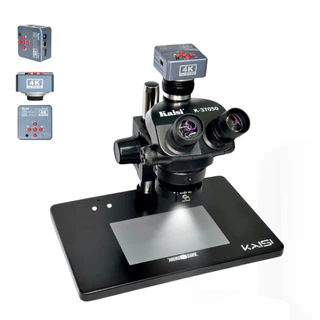 Microscópio Simul-focal Câmera 4K Profissional Kaisi Microscópio Kaisi 37050-AD Profissional + Câmera Kaisi 4K