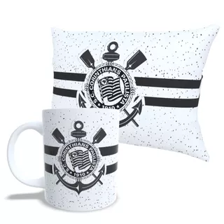 Kit almofada e Caneca Personalizada Seu time Timão, Gaviãóes presentee Romantico e ideal Oferta