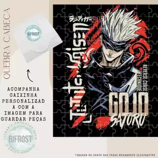Puzzle Satoro Gojo Jujutsu Kaisen presente Geek Otaku quebra cabeça Colecionável