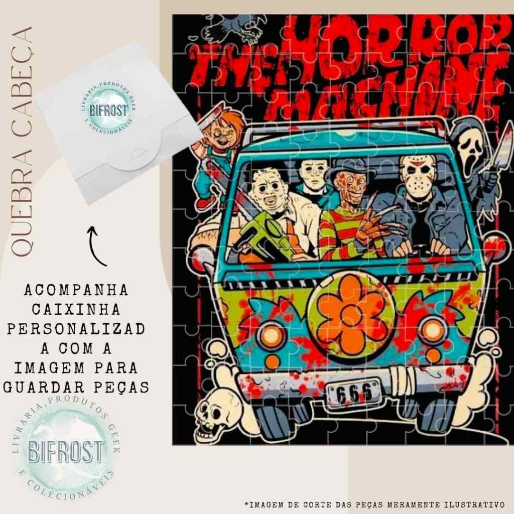 Puzzle The Horror Machine Chucky, Jason, Freddy, Pânico