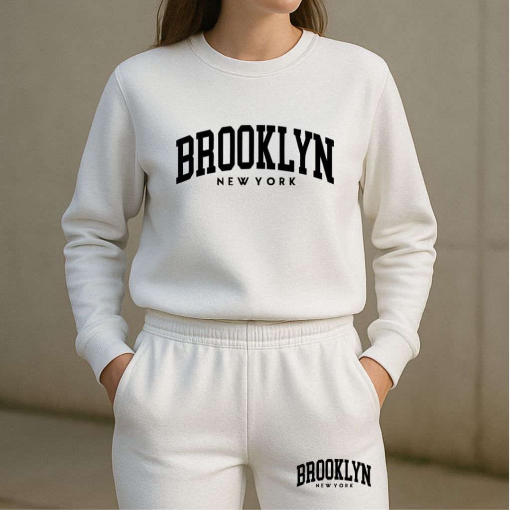 Conjunto de Moletom Flanelado Feminino Estiloso Brooklin Lançamento ...