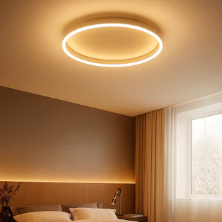 Plafon Branco Sobrepor Redondo Moderno de LED Branco Quente 3.000k 110v/220v Luminária Sala