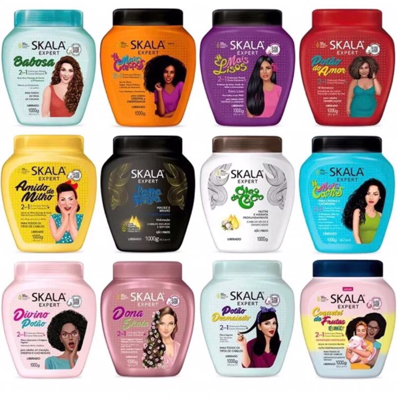 Creme capilar Skala variedades de 1 kilo cronograma capilar | Shopee Brasil