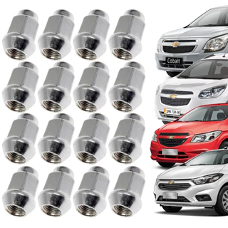 Jogo 16 Porcas Cromadas Roda Liga Onix Prisma Spin Cobalt Sonic em Oferta na Shopee