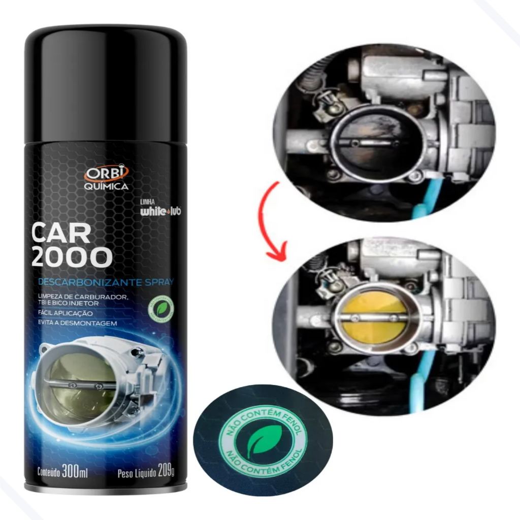 Descarbonizante Car 2000 Spray Limpa Bicos Carburador Tbi 300ml ...