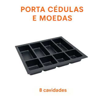 Gaveta Dinheiro Registradora Niqueleira 8 Divisórias Organizador Notas Moedas