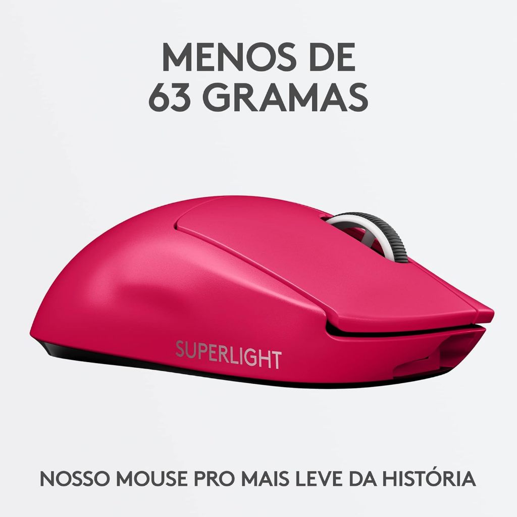 Mouse Gamer Sem Fio Logitech G PRO X SUPERLIGHT 2 - Rosa Magenta(CAIXA ...