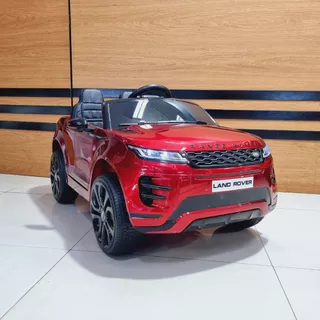 Mini Carro Elétrico Infantil Suporta 25kg 12V Land Rover Evoque Controle Luzes/Som Vermelho BW128 Banco couro DvD Usb
