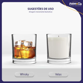 24 Copos De Vidro Whisky Rocks Para Velas 265ml