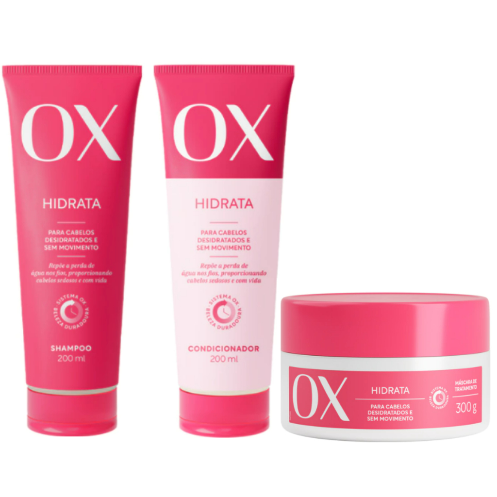 Kit Ox Hidrata - Shampoo, Condicionador e Máscara | Shopee Brasil