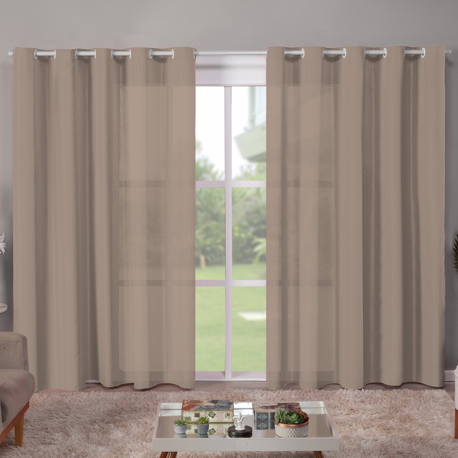 Cortina Roma 5,00 Largura x 2.20 Altura - Parede Inteira, Sala, Quarto ...