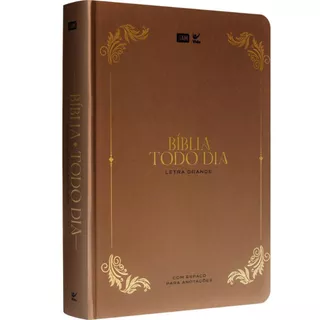 Bíblia Todo Dia com Espaço para Anotações | AM | Letra Grande| Capa Dura Marrom em Oferta na Shopee