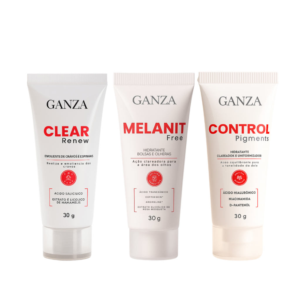 Ganza Protocolo Completo de Cuidados com a Pele – Clean Renew + Control ...
