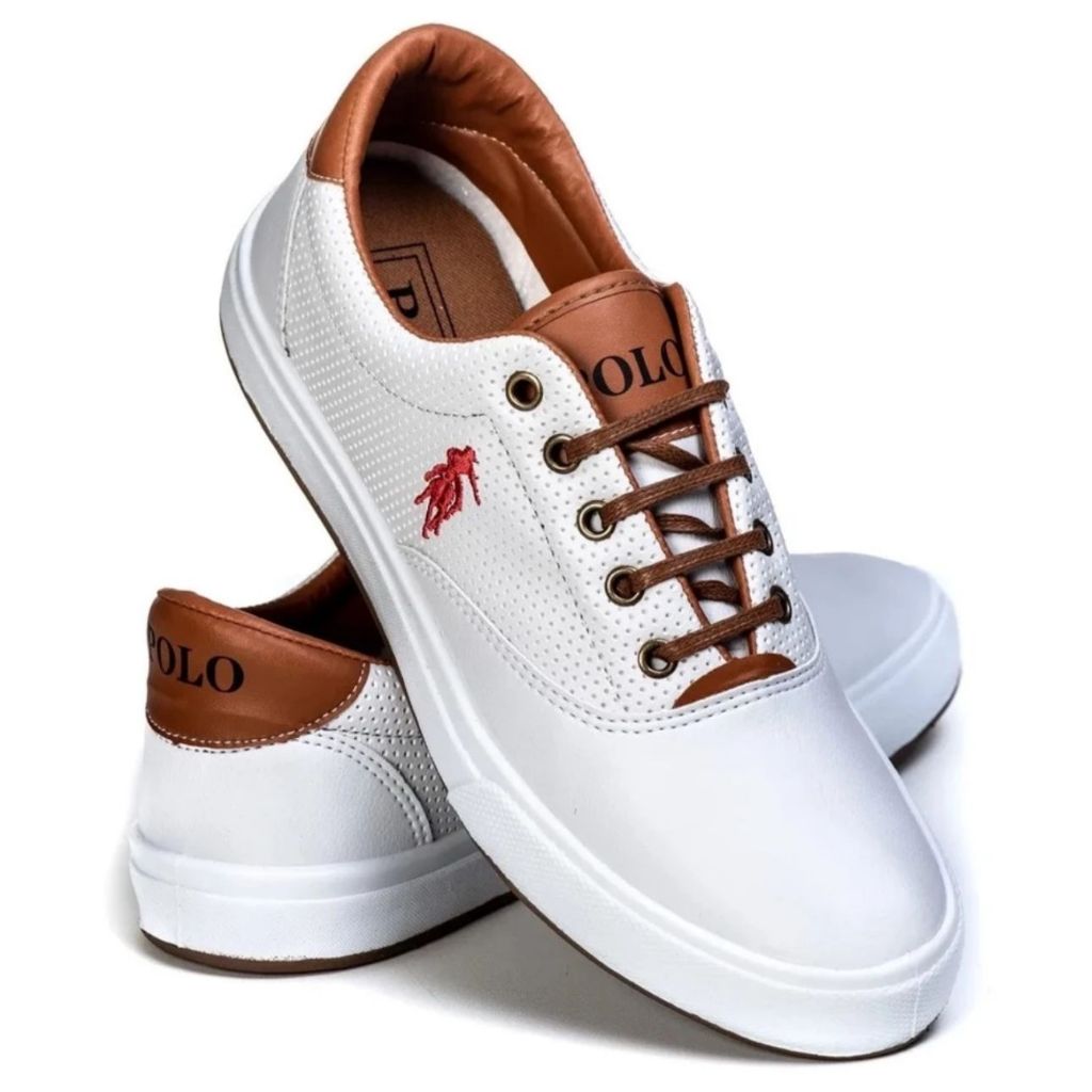 Sapatênis Polo Masculino Versátil com Solado Antiderrapante e Design Moderno Envio Extra Rapido