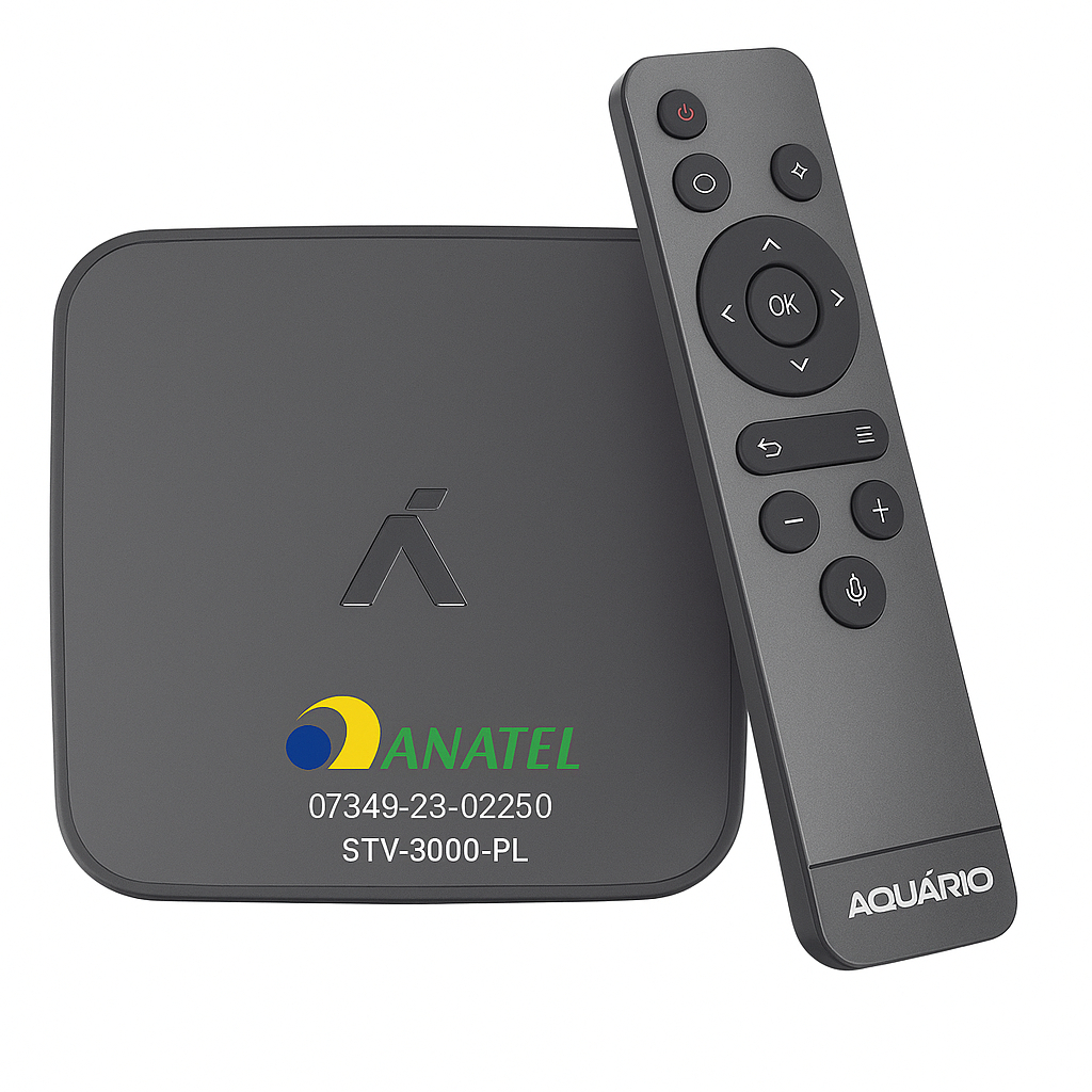 Smart Box TV Aquário STV-3000 Plus 4K Android 11 Wi-Fi HDMI Original