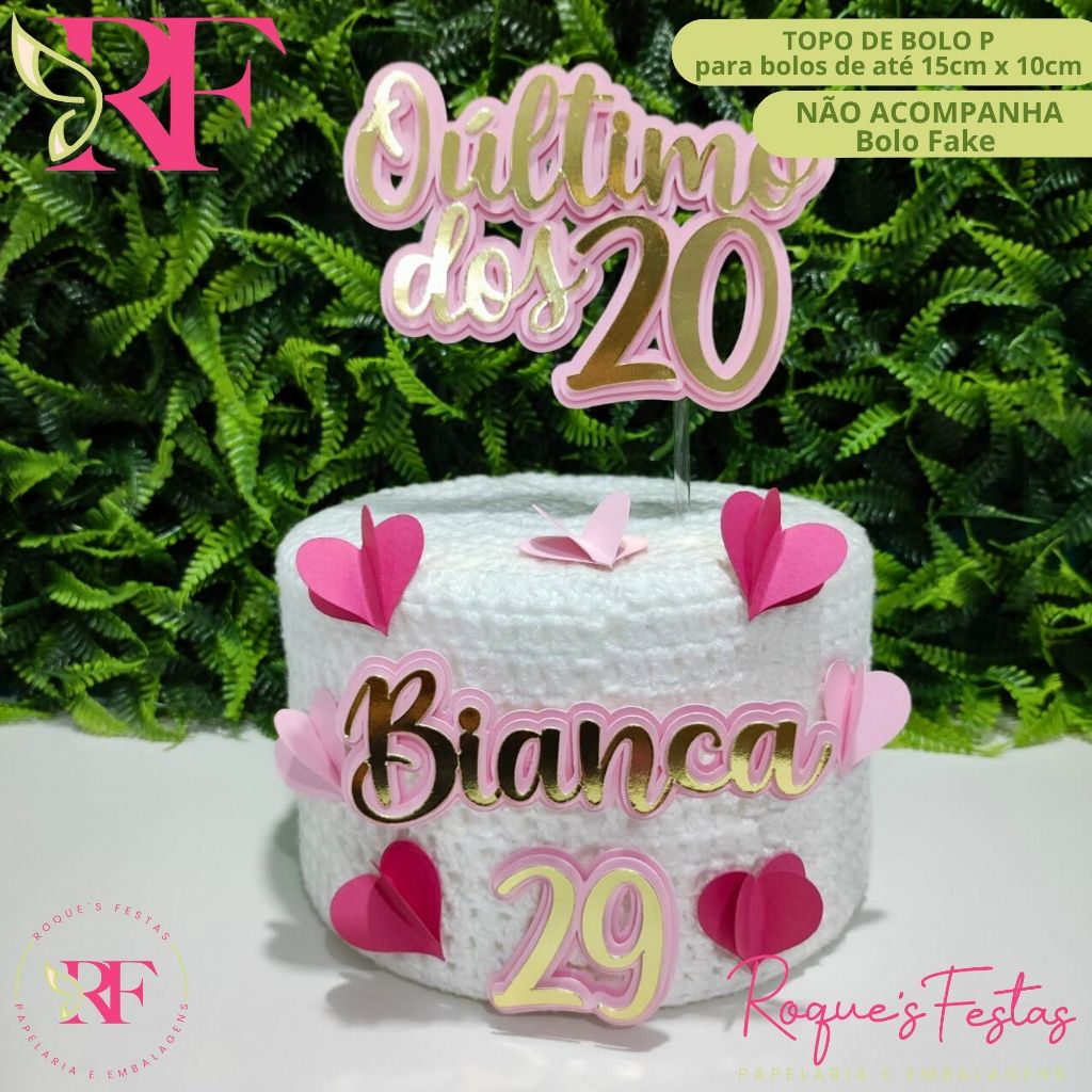 O último dos 20 - Topo de Bolo Personalizado com Nome e Idade | Shopee ...