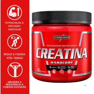 Creatina Pura Integral Medica Hardcore 300g Integralmedica + Força