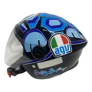 Capacete Aberto Personalizado New Liberty Three Tartaruga Viseira Cristal