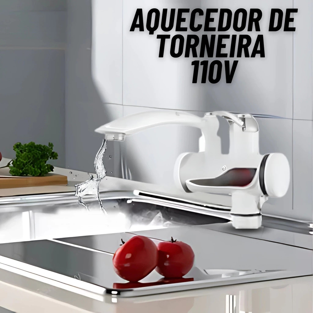 Torneira de Pia com Aquecedor de Água Elétrico instantâneo, Cozinha ...