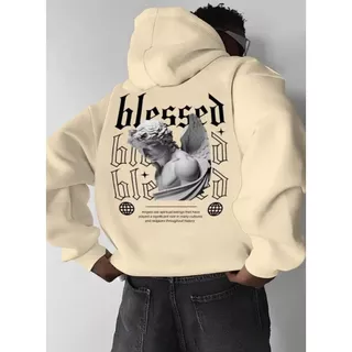 Blusa de Frio Moletom Masculino Blessed Angel Algodão Unissex