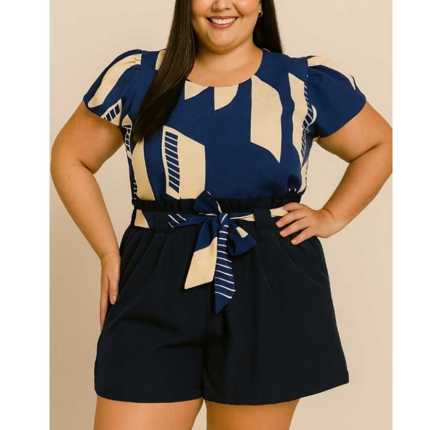 Conjunto Plus Size Estilo Casual