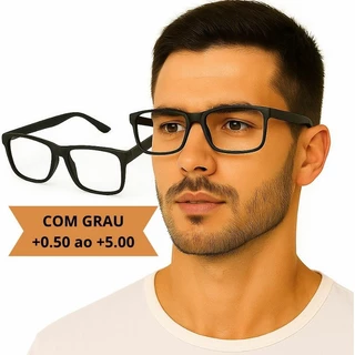 Óculos De Leitura Com Grau Perto Emborrachado Com Lentes Prontas Para Uso Descanso Unissex Masculino e Femini