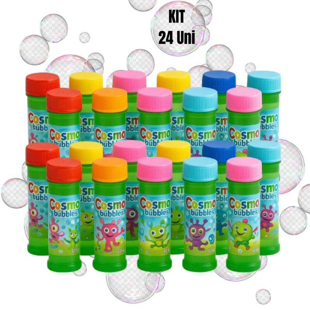 Kit 24 Bolhas de Sabão Lembrancinhas Aniversário Brinquedo Criança ...