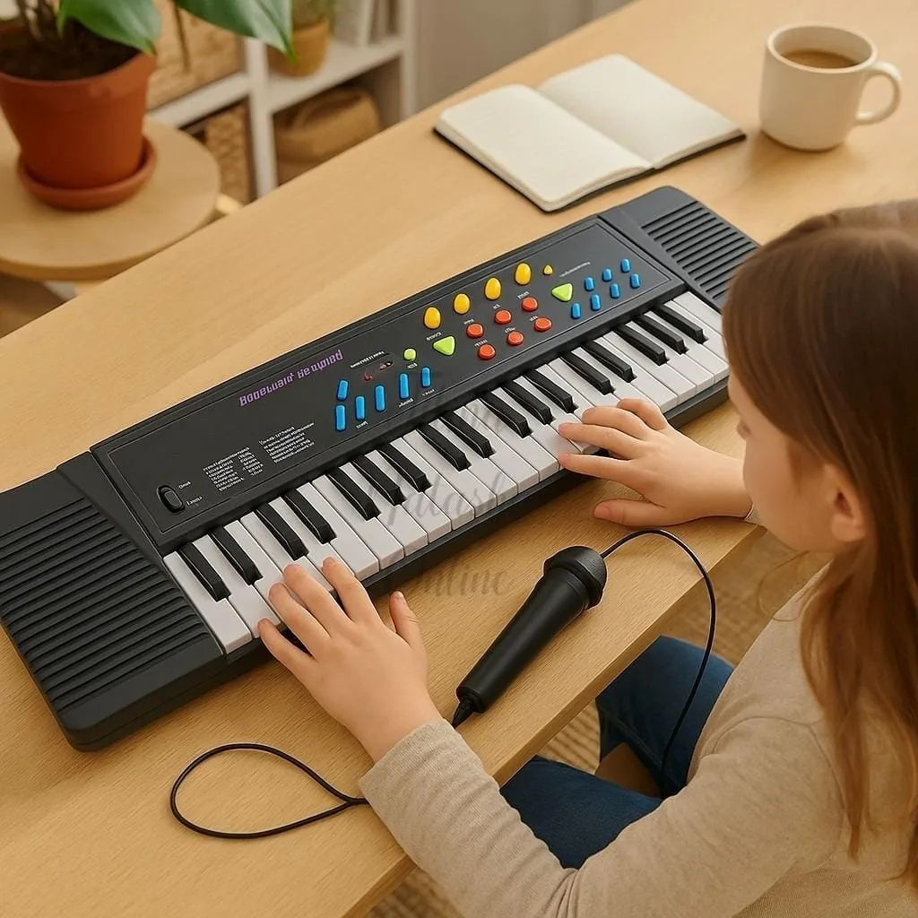 Teclado Eletrônico Musical Infantil Iniciante 44 Teclas Pret | Shopee ...