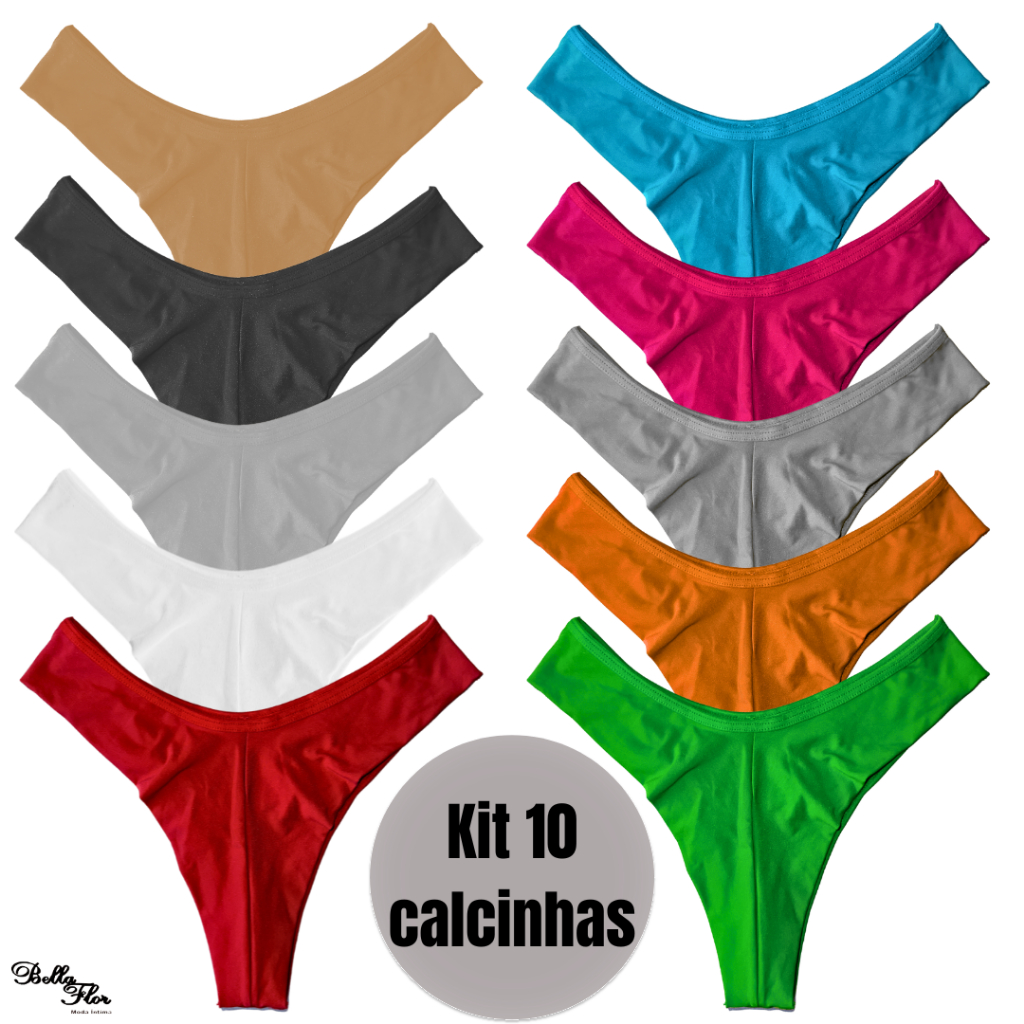 10 Calcinhas Empina Bumbum Fio Dental Duplo Conforto Sensual Sem Costura no Bumbum