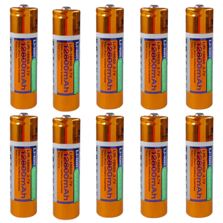 10x 18650 Lítio Recarregável 12800mAh Ideal para Eletrônicos e Projetos LIR18650