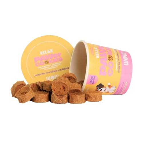 Petisco Biscoito Natural Pet Cachorro WoW Power cookies Relax Cães