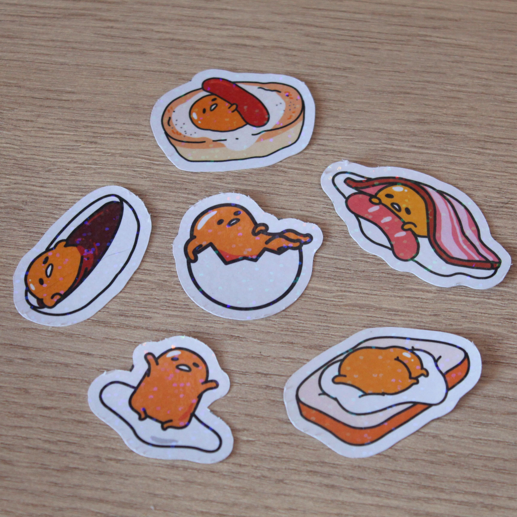Adesivos Holográficos Gudetama 15 Unid – DIY, Sticker Fofo, adesivo ...