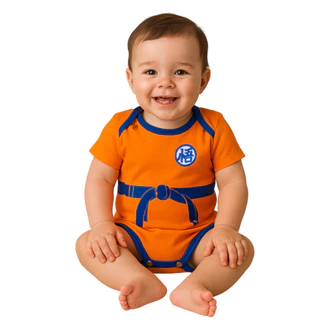 Body Bebê Personalizado Mesversário Goku Dragon Ball Menino em Oferta na Shopee