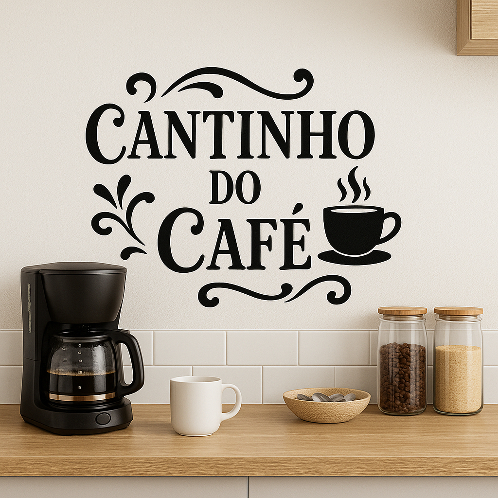 Adesivo vinil Cantinho do Café | Shopee Brasil