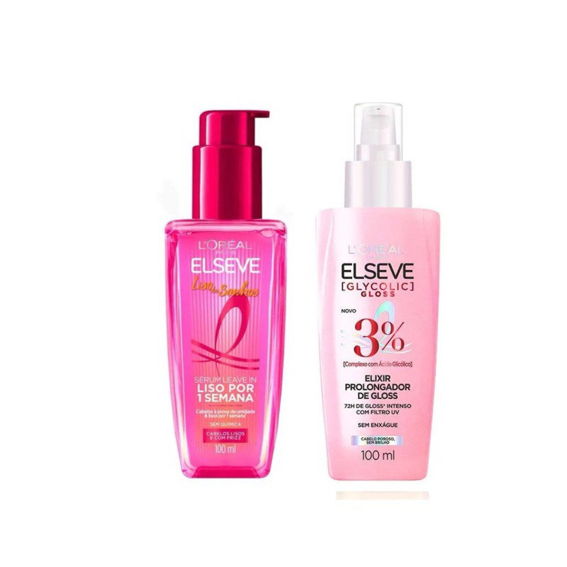 Kit Sérum Leave-In Elseve Liso Dos Sonhos Liso 100ml + Serum Elixir ...