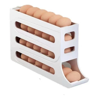1/2 Peça Porta Ovos Deslizante Organizador Para Geladeira De 4 Camadas Automática Rolantes — foto 2 — Achou Levou Brasil