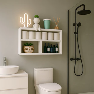 Nicho Organizador Multiuso Nicho Decorativo em MDF – Ideal para Quarto, Sala, Banheiro