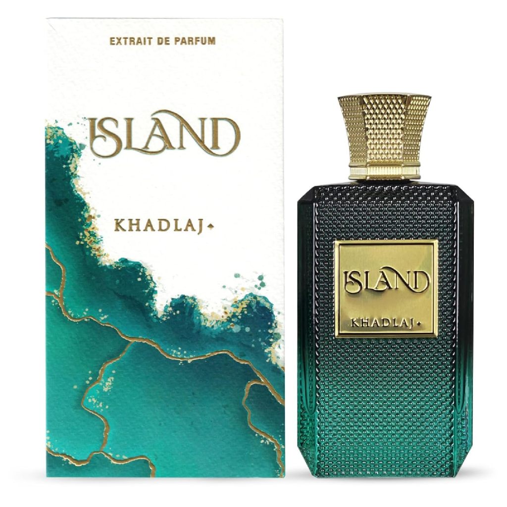 Extrato de perfume em spray Khadlaj Island para unissex, 100 ml