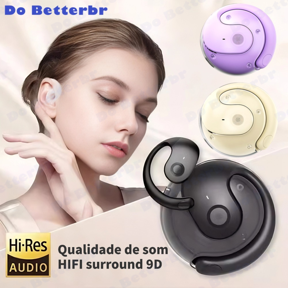 Fone de ouvido Sem fio Bluetooth Suporte Orelha Pendurada Anti-queda ...