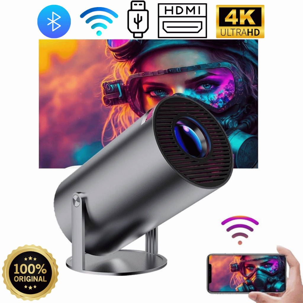 Projetor Hy300 Pro 4K Portátil WIFI BLUETOOTH USB ANDROID IPHONE ...