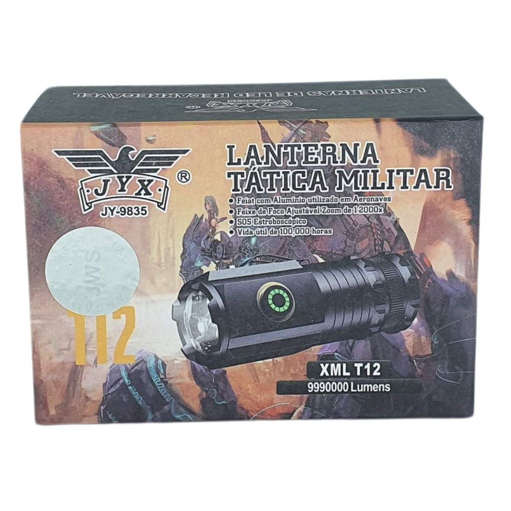 Mini Lanterna Tática 4 Leds T12 JY-9835 Super Potente Led EDC