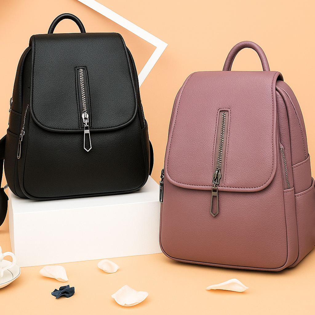 Mochila De Costas Couro Sintético Social Feminina Elegante Reforçada ...